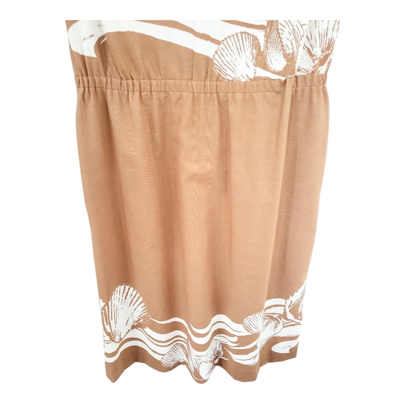 Elegant Tan Midi Dress - Picture 4 of 11